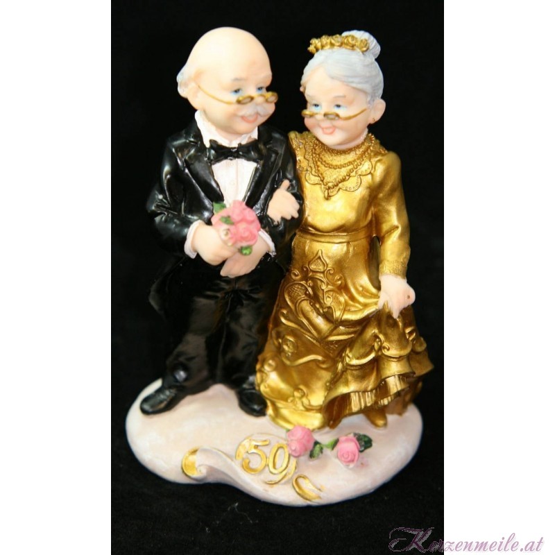 Tortenfigur Brautpaar Goldene Hochzeit
